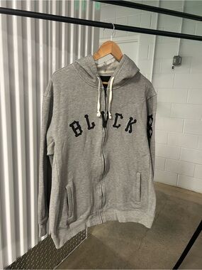 Black Scale | Varsity Arched Zip-Up Hoodie